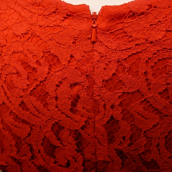 Liz Claiborne Red Lace Dress | Size 12 - Picture 7 of 11